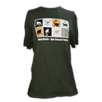 MILITARY GREEN SILHOUETTES T-SHIRT